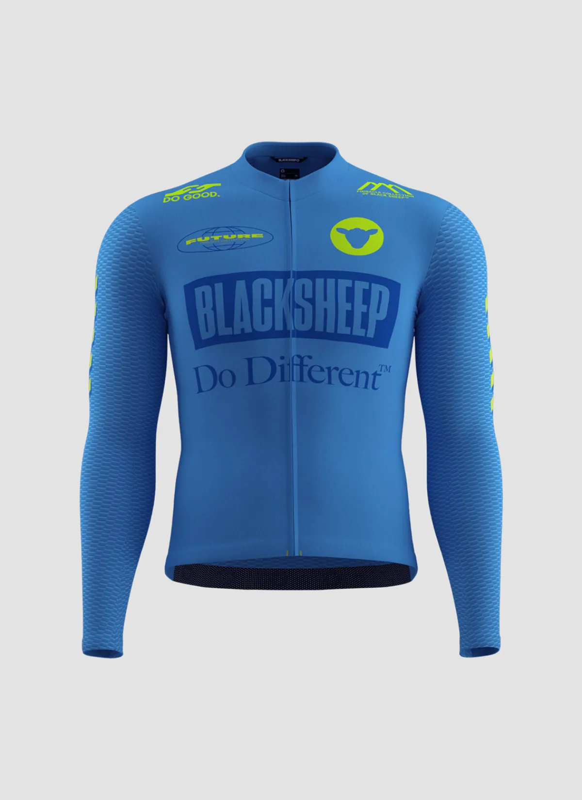 Black Sheep Jerseys | Men's Aero LS Jersey - Future Sonic Blue FutureSonicBlue