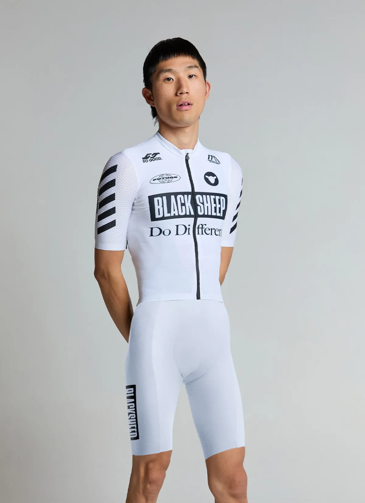 Black Sheep Jerseys | Men's Aero SS Jersey - Future Mono White FutureMonoWhite