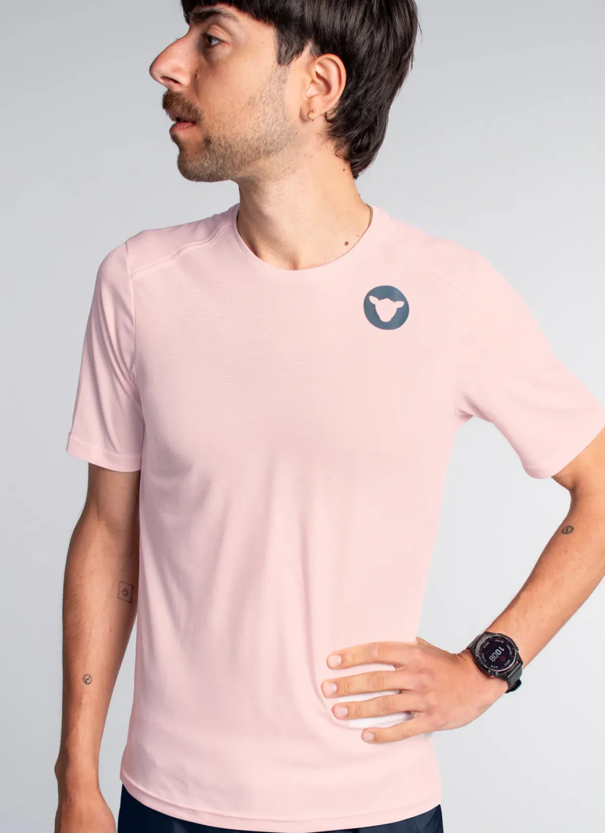 Black Sheep Shirts And Singlets | Men's Dry SS Tee - Barely Pink BarleyPink