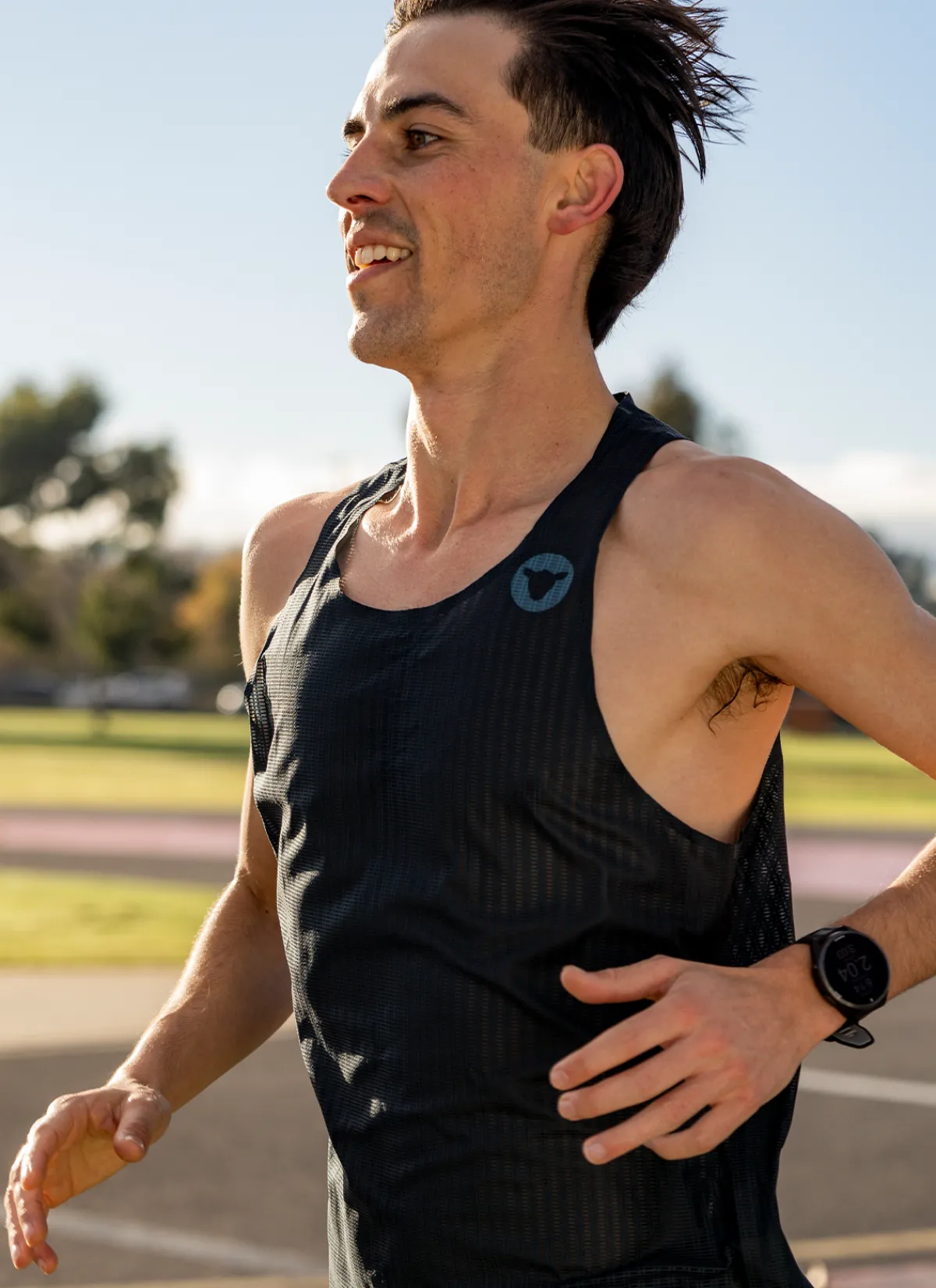 Black Sheep Shirts And Singlets | Men's Fly Singlet - Broadwater Blue BroadwaterBlue