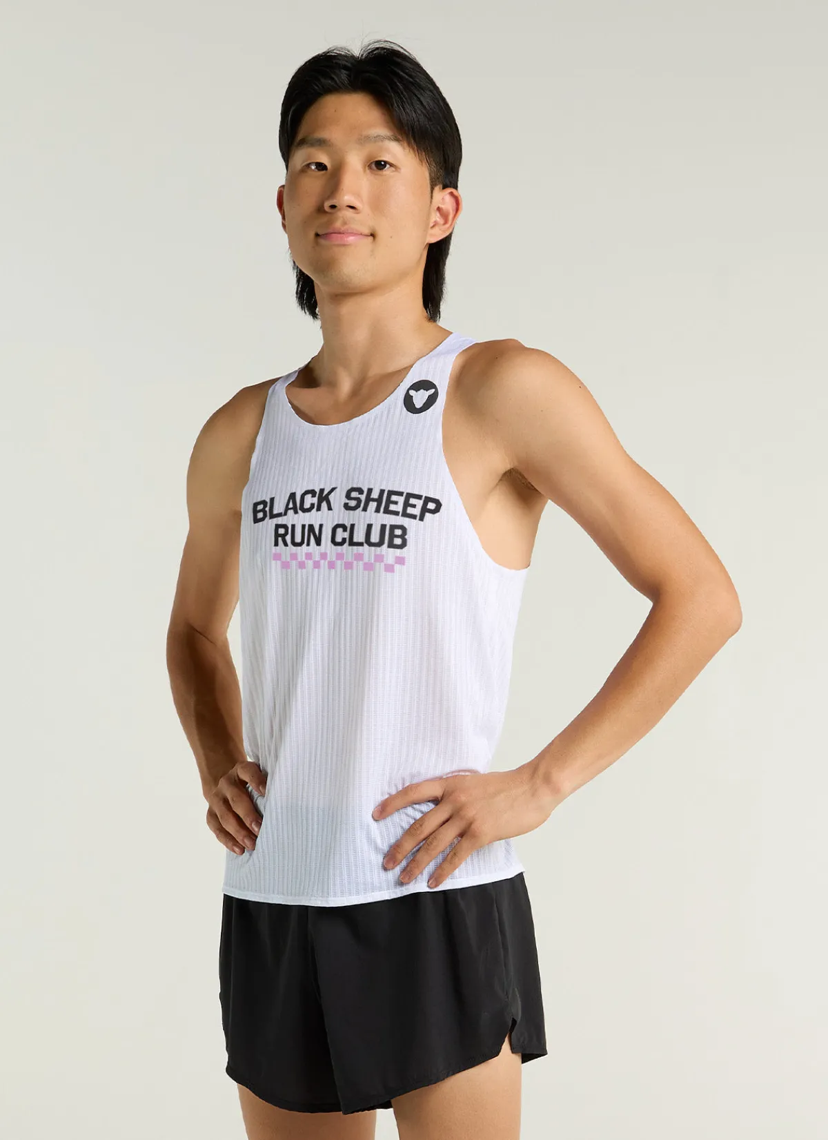 Black Sheep Shirts And Singlets | Men's Fly Singlet - Run Club White RunClubWhite