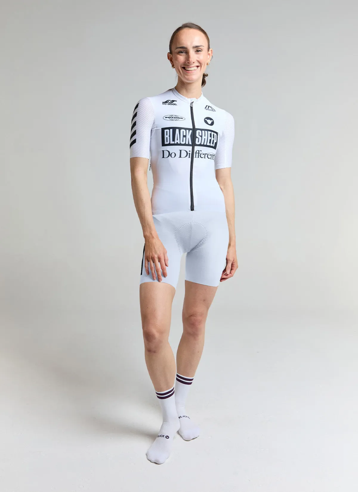 Black Sheep Jerseys | Women's Aero SS Jersey - Future Mono White FutureMonoWhite