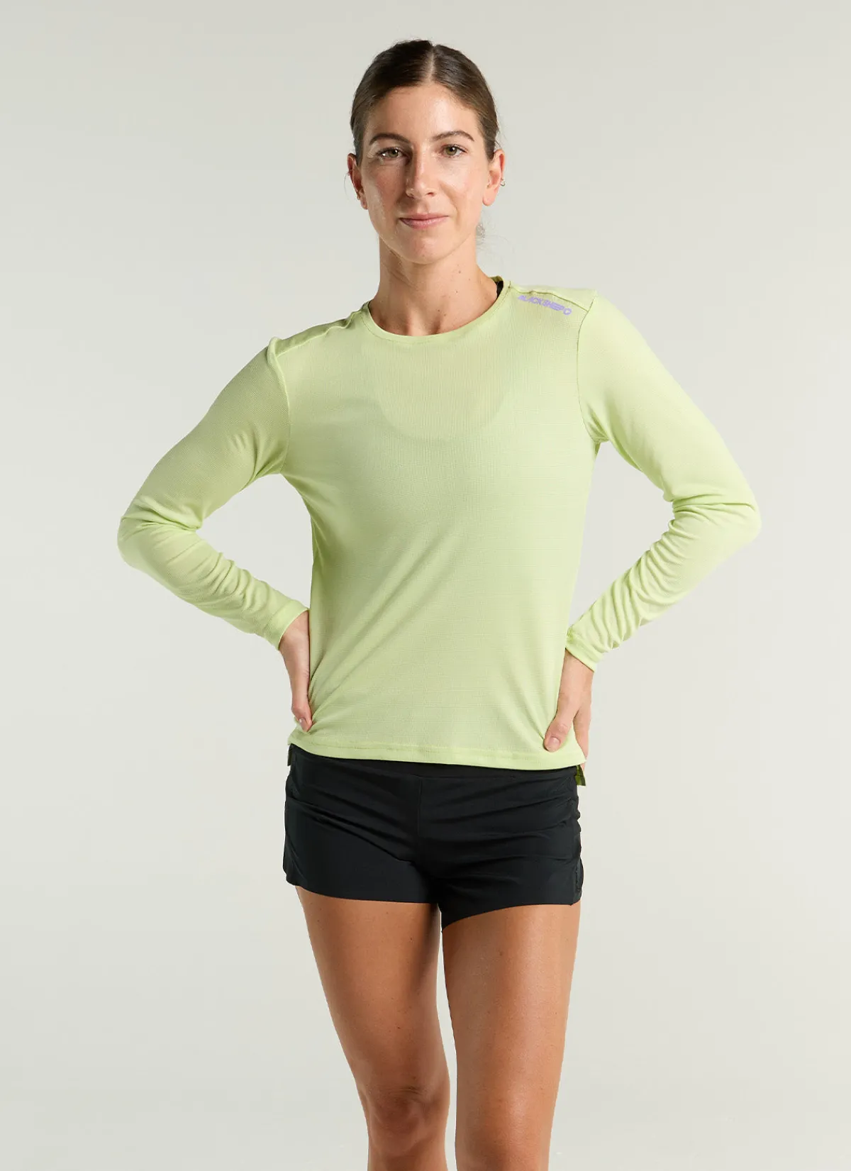 Black Sheep Shirts And Singlets | Women's Dry LS Tee - Shadow Lime ShadowLime