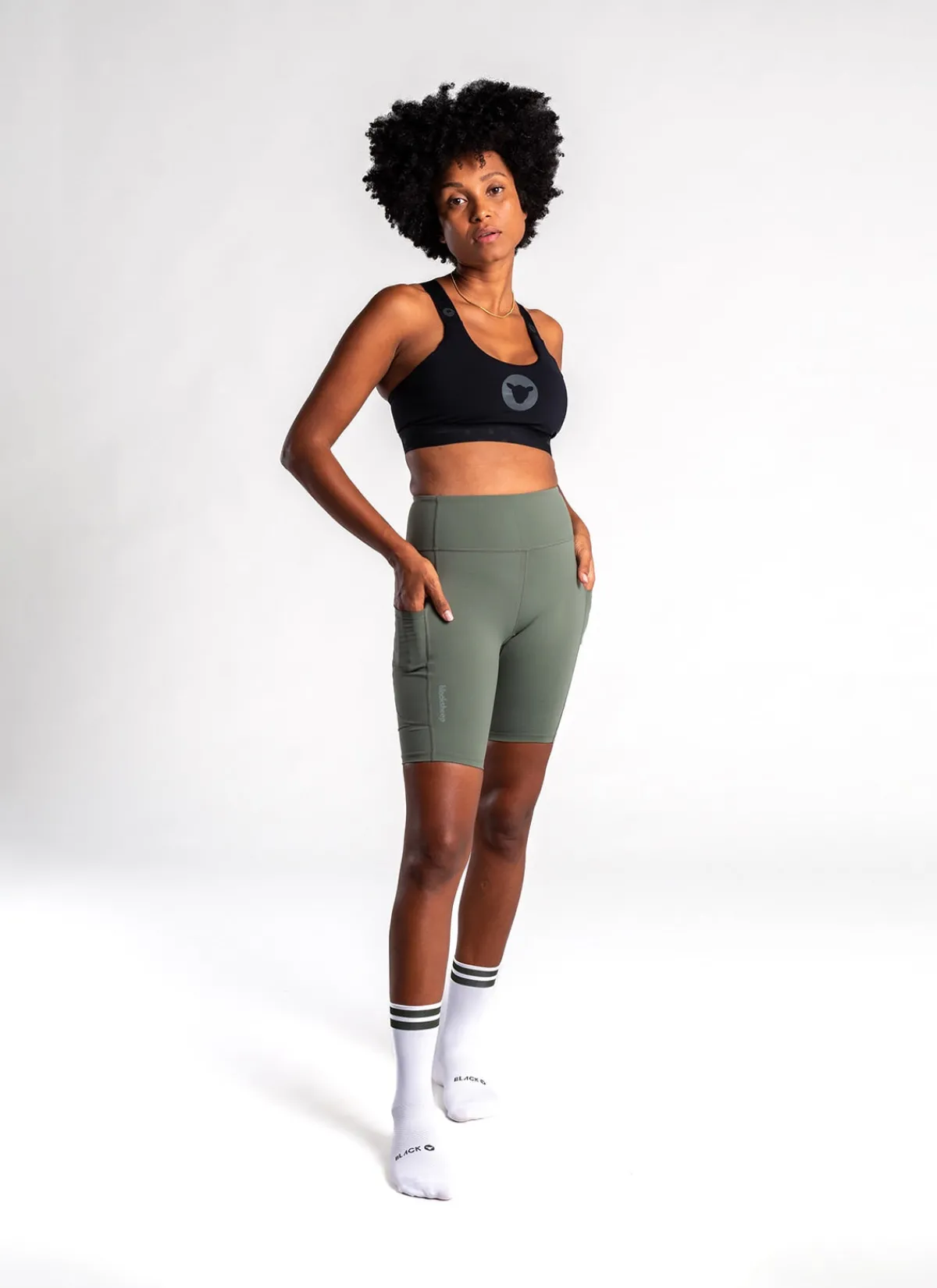 Black Sheep Sportswear | Shorts & Tights | Women's Flex Half Tights - Sage