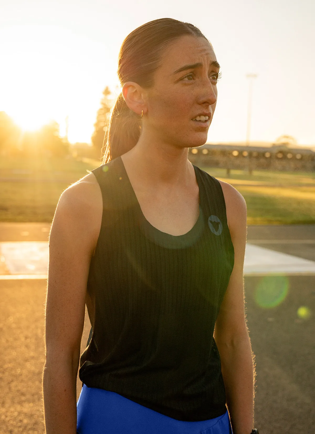 Black Sheep Shirts And Singlets | Women's Fly Singlet - Broadwater Blue BroadwaterBlue